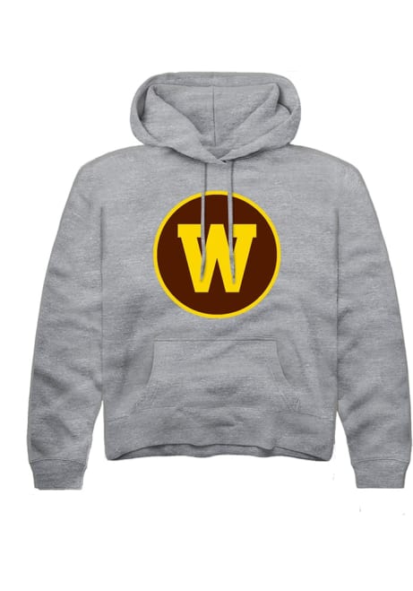 Youth Western Michigan Broncos Grey Rally Alt Logo Long Sleeve Hooded Sweatshirt