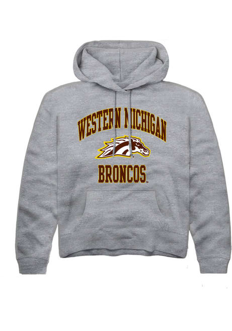 Youth Western Michigan Broncos Grey Rally Number 1 Neutral Long Sleeve Hooded Sweatshirt