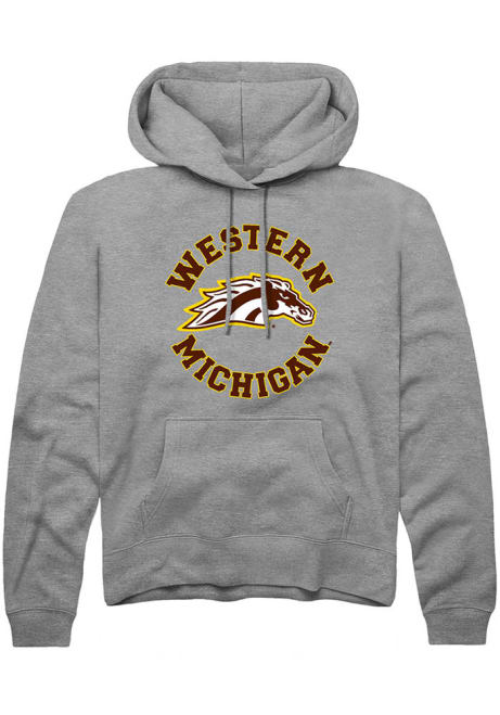 Youth Western Michigan Broncos Grey Rally Circle Long Sleeve Hooded Sweatshirt