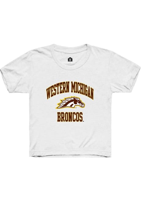 Youth Western Michigan Broncos White Rally Number 1 Neutral Short Sleeve T-Shirt