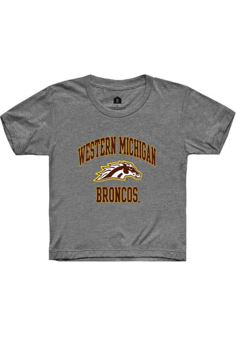 Youth Western Michigan Broncos Grey Rally Number 1 Neutral Short Sleeve T-Shirt