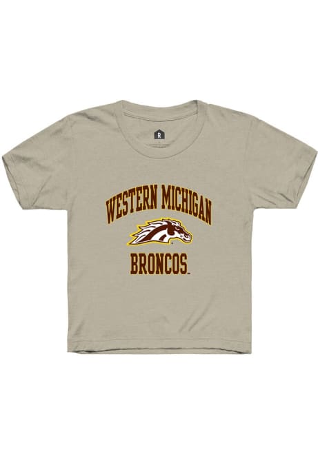 Youth Western Michigan Broncos Tan Rally Number 1 Neutral Short Sleeve T-Shirt