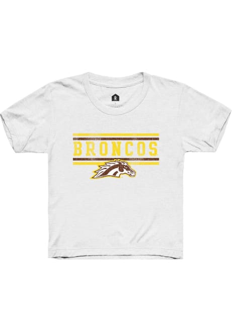 Youth Western Michigan Broncos White Rally Bars Short Sleeve T-Shirt