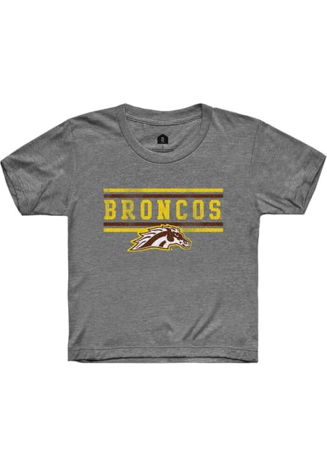 Youth Western Michigan Broncos Grey Rally Bars Short Sleeve T-Shirt