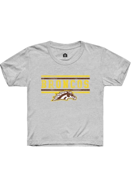 Youth Western Michigan Broncos Ash Rally Bars Short Sleeve T-Shirt