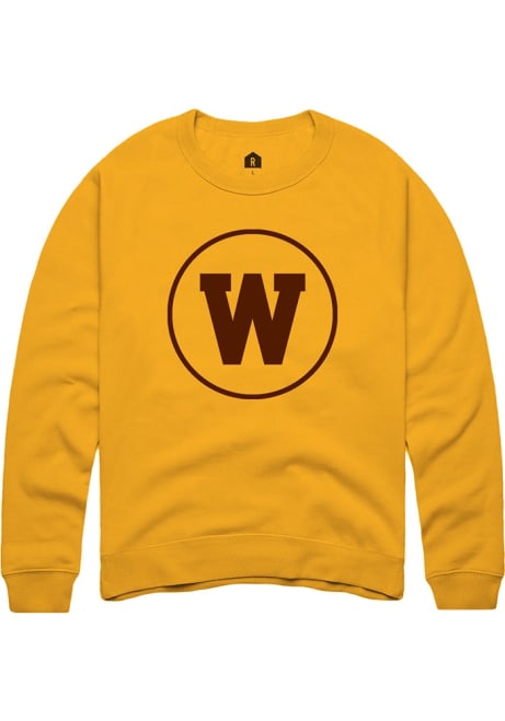 Mens Western Michigan Broncos Gold Rally Alt Logo Crew Sweatshirt