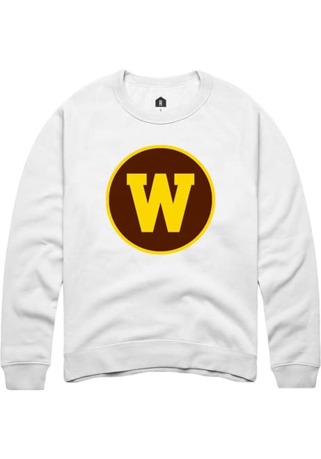 Mens Western Michigan Broncos White Rally Alt Logo Crew Sweatshirt