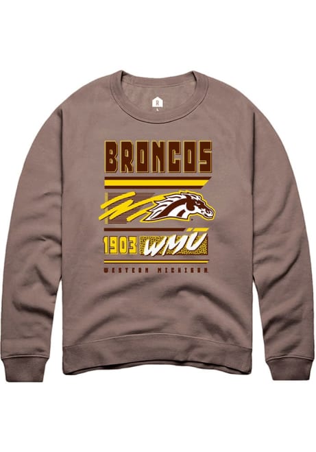 Mens Western Michigan Broncos Brown Rally Retro Crew Sweatshirt