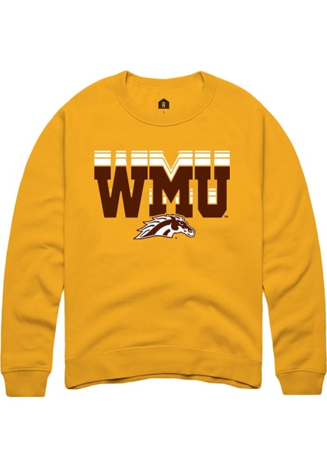 Mens Western Michigan Broncos Gold Rally Repeat Crew Sweatshirt