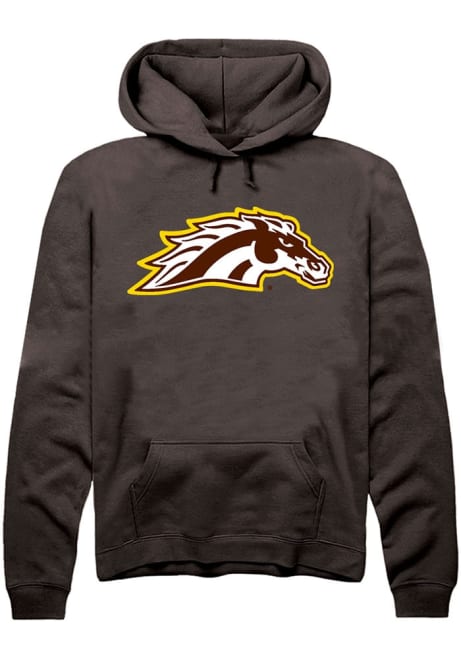 Mens Western Michigan Broncos Brown Rally Primary Logo Hooded Sweatshirt