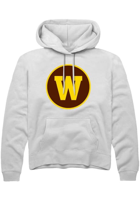 Mens Western Michigan Broncos White Rally Alt Logo Hooded Sweatshirt