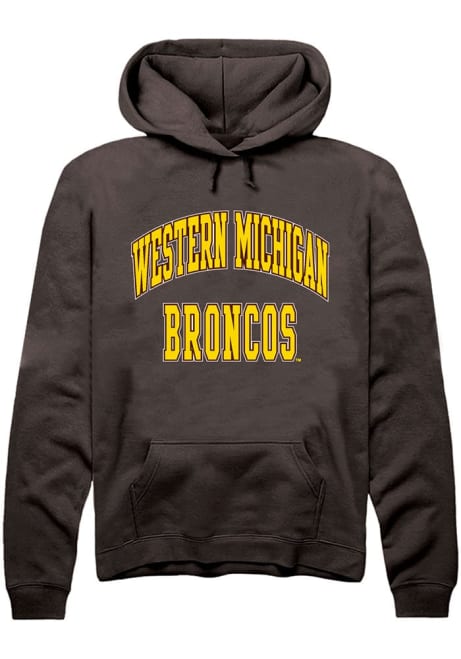 Mens Western Michigan Broncos Brown Rally Arch Stack Hooded Sweatshirt