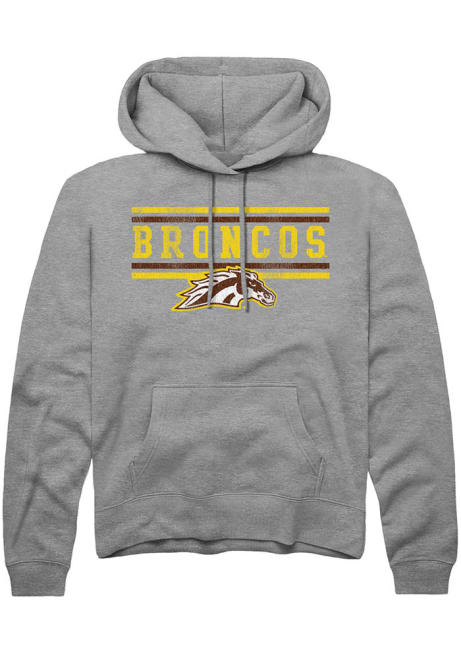 Mens Western Michigan Broncos Grey Rally Bars Hooded Sweatshirt