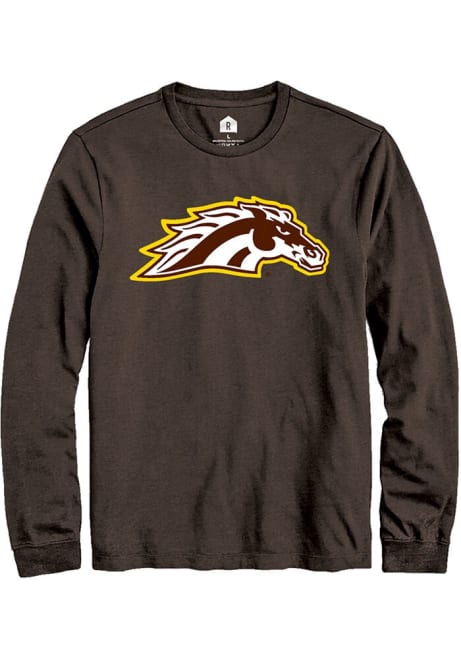 Mens Western Michigan Broncos Brown Rally Primary Logo Tee