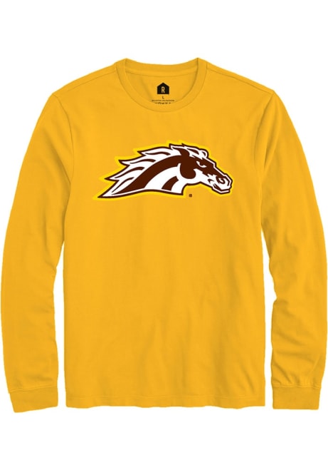 Mens Western Michigan Broncos Gold Rally Primary Logo Tee