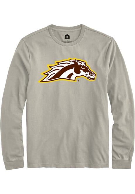 Mens Western Michigan Broncos Tan Rally Primary Logo Tee