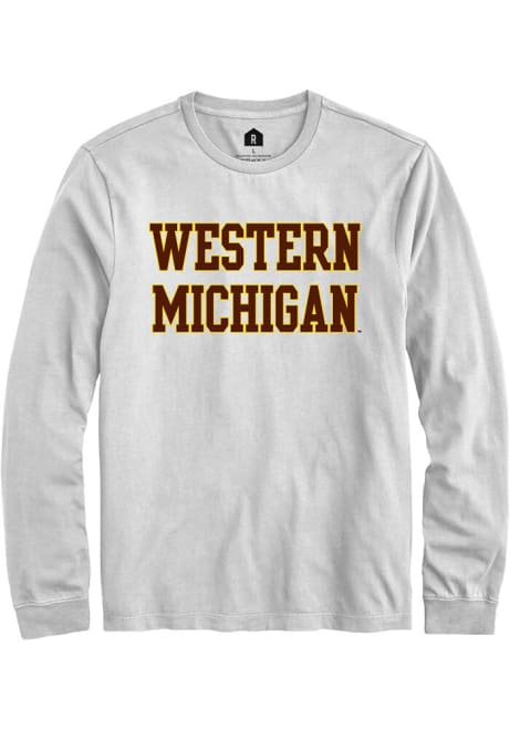 Mens Western Michigan Broncos White Rally Straight Block Tee