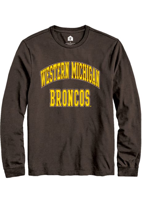 Mens Western Michigan Broncos Brown Rally Arch Stack Tee