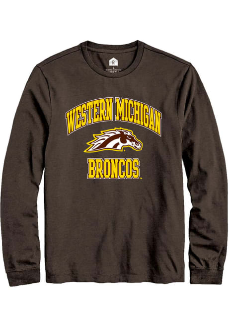 Mens Western Michigan Broncos Brown Rally Number 1 Primary Tee