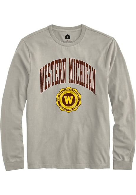 Mens Western Michigan Broncos Tan Rally Arch Seal Tee