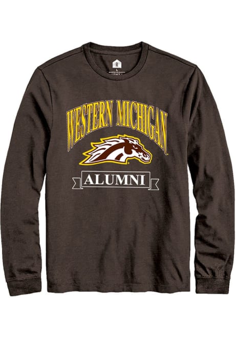 Mens Western Michigan Broncos Brown Rally Alumni Banner Tee