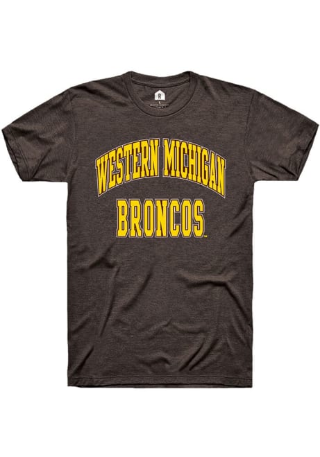 Western Michigan Broncos Brown Rally Arch Stack Short Sleeve T Shirt