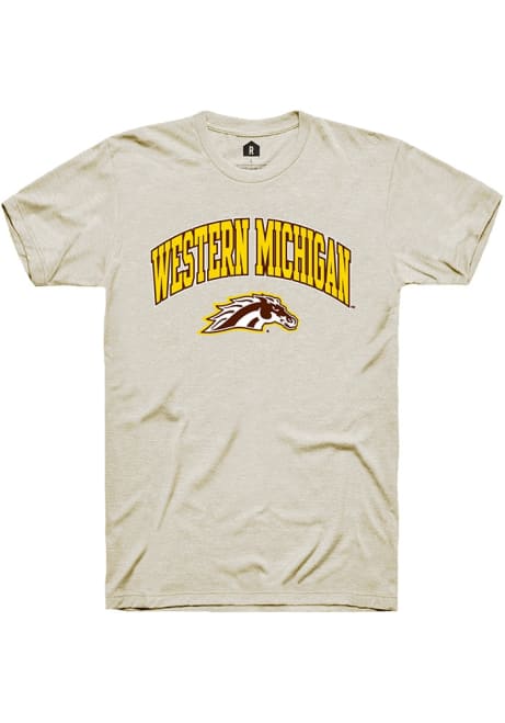 Western Michigan Broncos Tan Rally Arch Logo Short Sleeve T Shirt