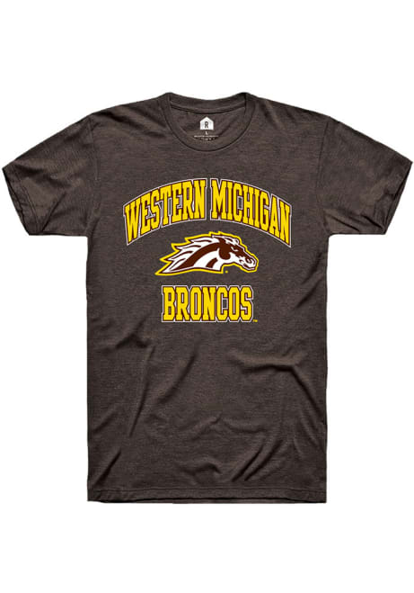 Western Michigan Broncos Brown Rally Number 1 Primary Short Sleeve T Shirt