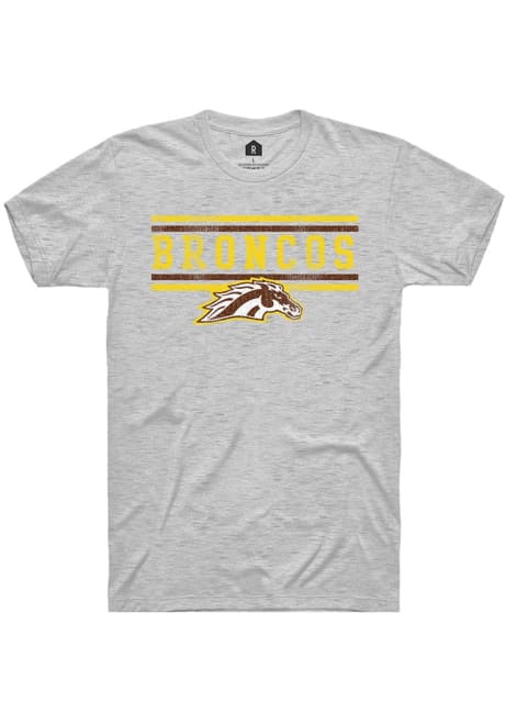 Western Michigan Broncos Ash Rally Bars Short Sleeve T Shirt