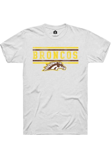 Western Michigan Broncos White Rally Bars Short Sleeve T Shirt