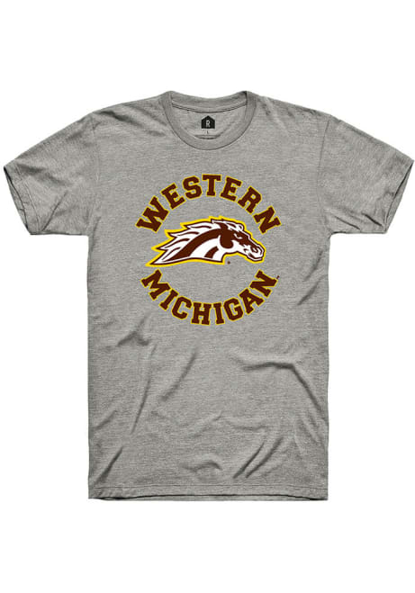 Western Michigan Broncos Grey Rally Circle Short Sleeve T Shirt