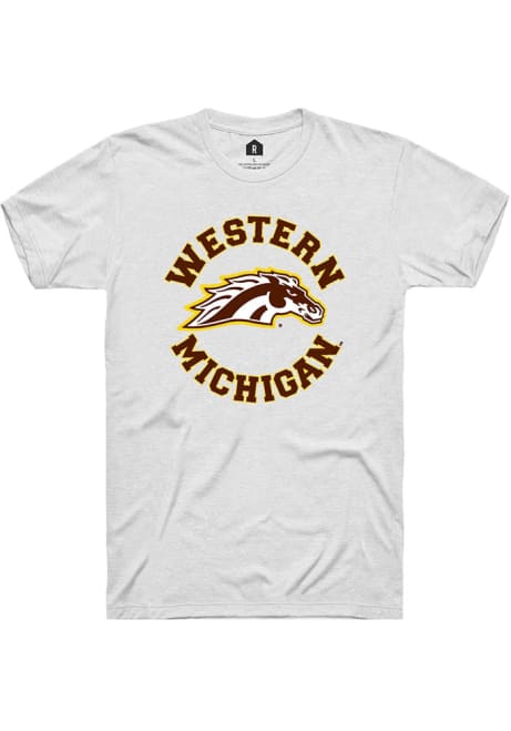 Western Michigan Broncos White Rally Circle Short Sleeve T Shirt