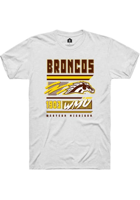 Western Michigan Broncos White Rally Retro Short Sleeve T Shirt