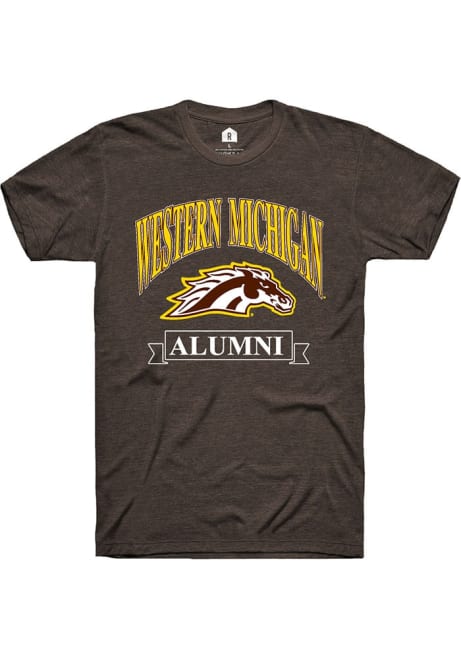 Western Michigan Broncos Brown Rally Alumni Banner Short Sleeve T Shirt