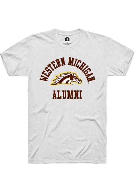 Western Michigan Broncos White Rally Alumni Arch Short Sleeve T Shirt