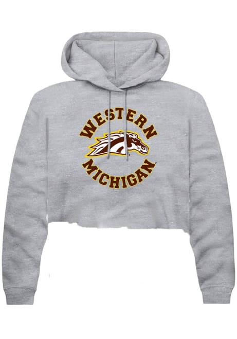 Womens Western Michigan Broncos Grey Rally Circle Hooded Sweatshirt