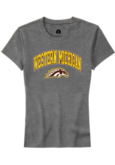 Western Michigan Broncos Grey Rally Arch Logo Short Sleeve T-Shirt