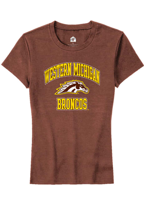 Western Michigan Broncos Brown Rally Number 1 Primary Short Sleeve T-Shirt