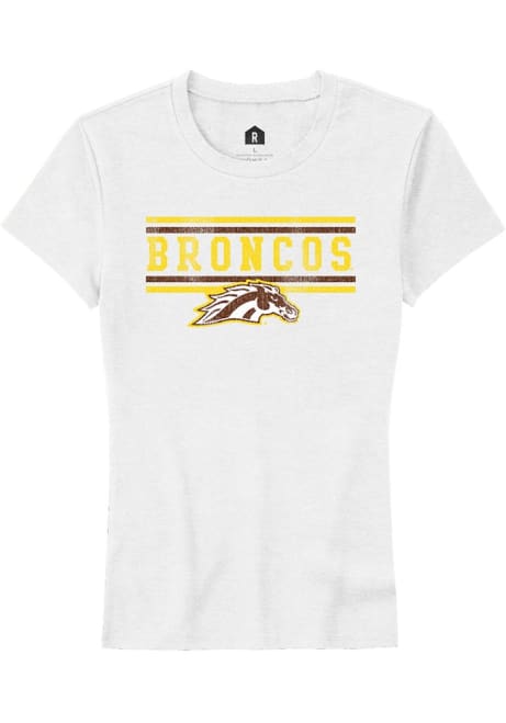 Western Michigan Broncos White Rally Bars Short Sleeve T-Shirt