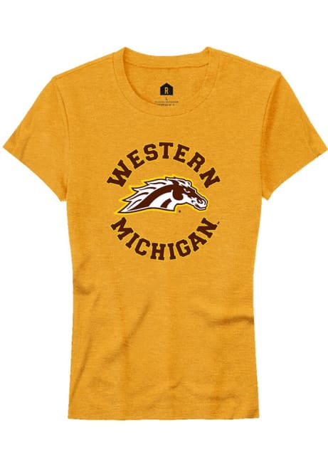 Western Michigan Broncos Gold Rally Circle Short Sleeve T-Shirt