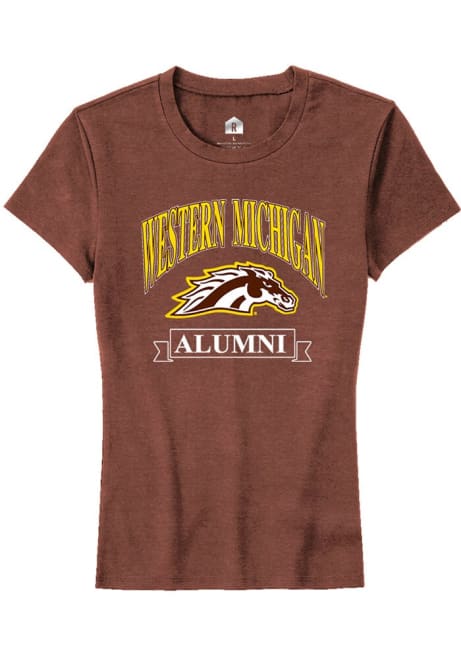 Western Michigan Broncos Brown Rally Alumni Banner Short Sleeve T-Shirt