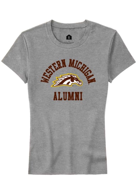 Western Michigan Broncos Grey Rally Alumni Arch Short Sleeve T-Shirt