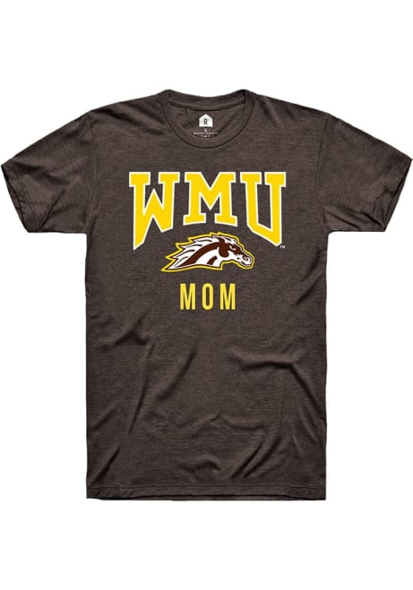 Western Michigan Broncos Brown Rally Mom Logo Short Sleeve T Shirt