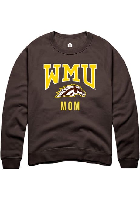 Mens Western Michigan Broncos Brown Rally Mom Crew Sweatshirt