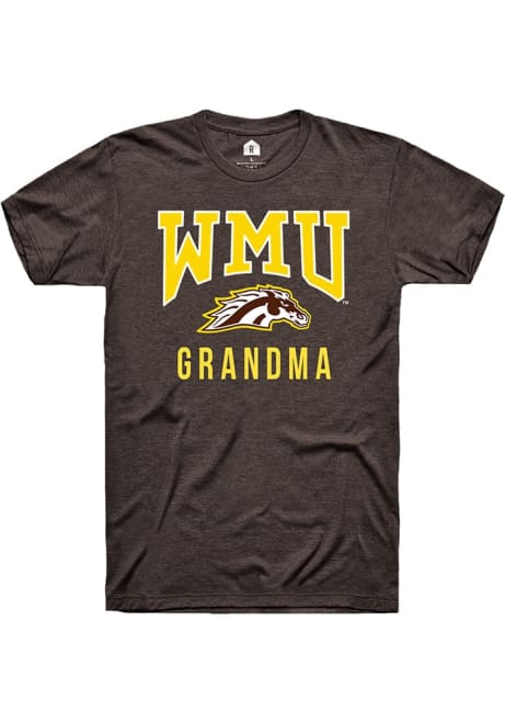 Western Michigan Broncos Brown Rally Grandma Logo Short Sleeve T Shirt