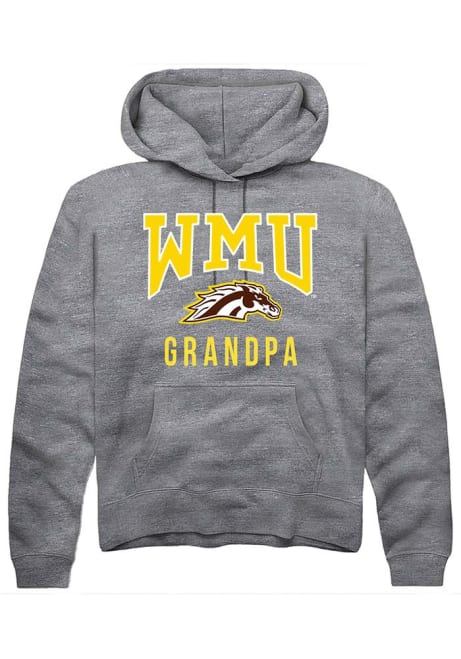 Mens Western Michigan Broncos Grey Rally Grandpa Hooded Sweatshirt