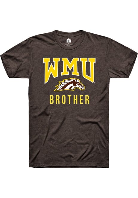 Western Michigan Broncos Brown Rally Brother Logo Short Sleeve T Shirt