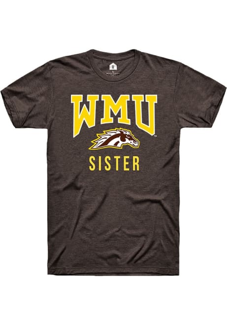 Western Michigan Broncos Brown Rally Sister Logo Short Sleeve T Shirt