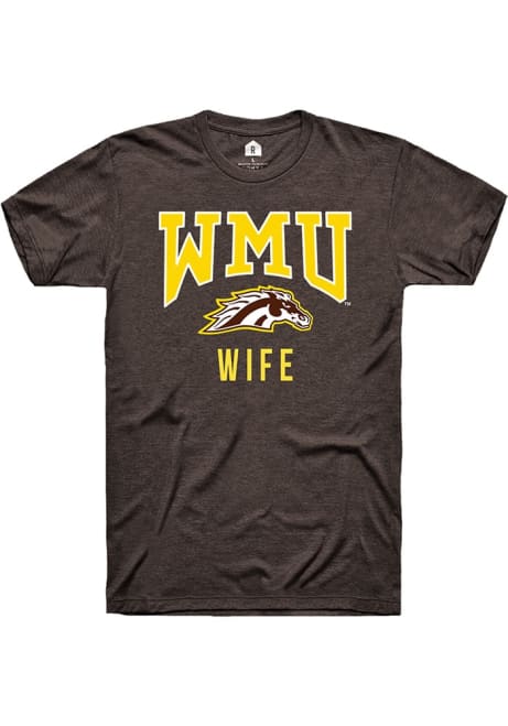 Western Michigan Broncos Brown Rally Wife Logo Short Sleeve T Shirt