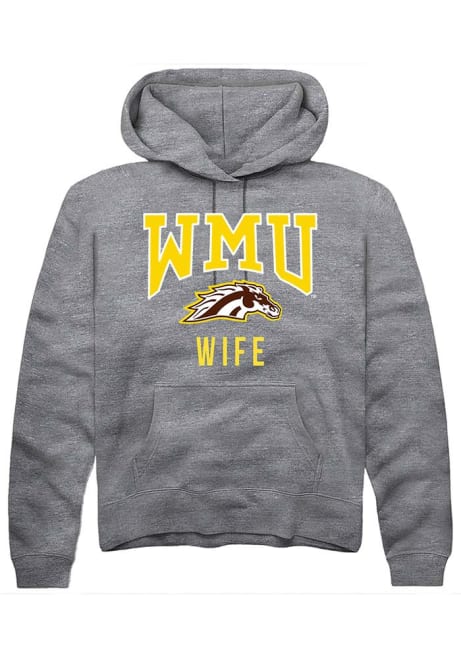 Mens Western Michigan Broncos Grey Rally Wife Hooded Sweatshirt